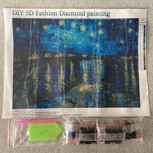 NWOT DIY 5D Fashion Diamond Painting Van Gogh Size 40x30cm